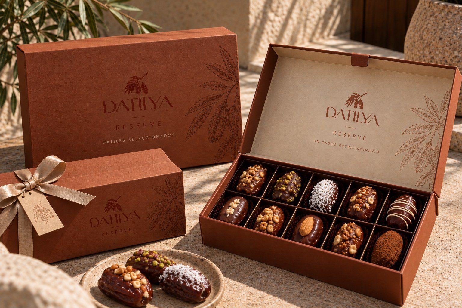 Cajas DATILYA Reserve con dátiles rellenos